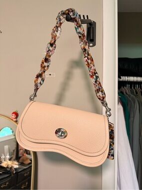 NWOT Coach Wavy Dinky Bag Shoulder Crossbody Coachtopia Leather CK113 Cloud